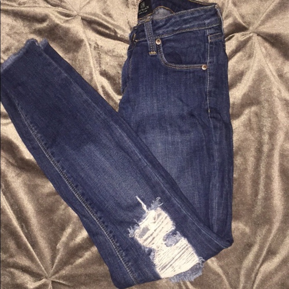 Distressed denim